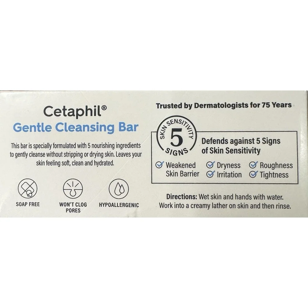 Pack Of 8- Cetaphil Gentle Cleansing Bar Soap W/ Glycerin